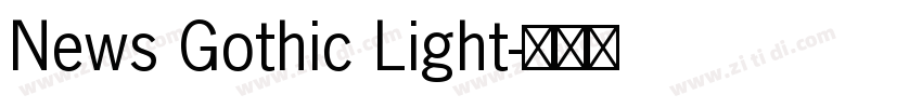 News Gothic Light字体转换